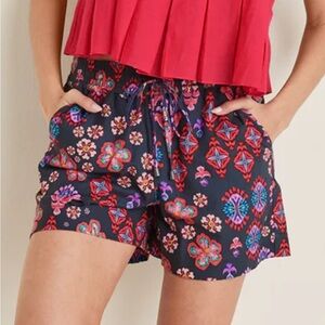 Cotton Linen Easy Shorts - Modern Folk Floral